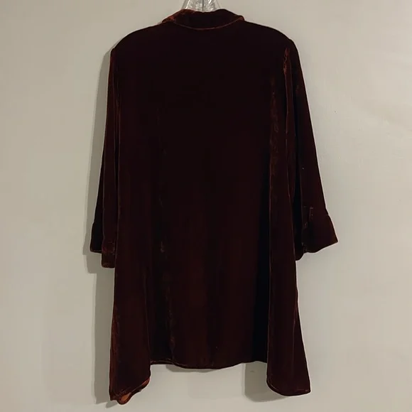 Easy Shirt by cut loose women’s button down velour blouse XS - Picture 5 of 9